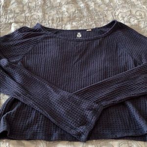 Navy blue pacsun waffle long sleeve